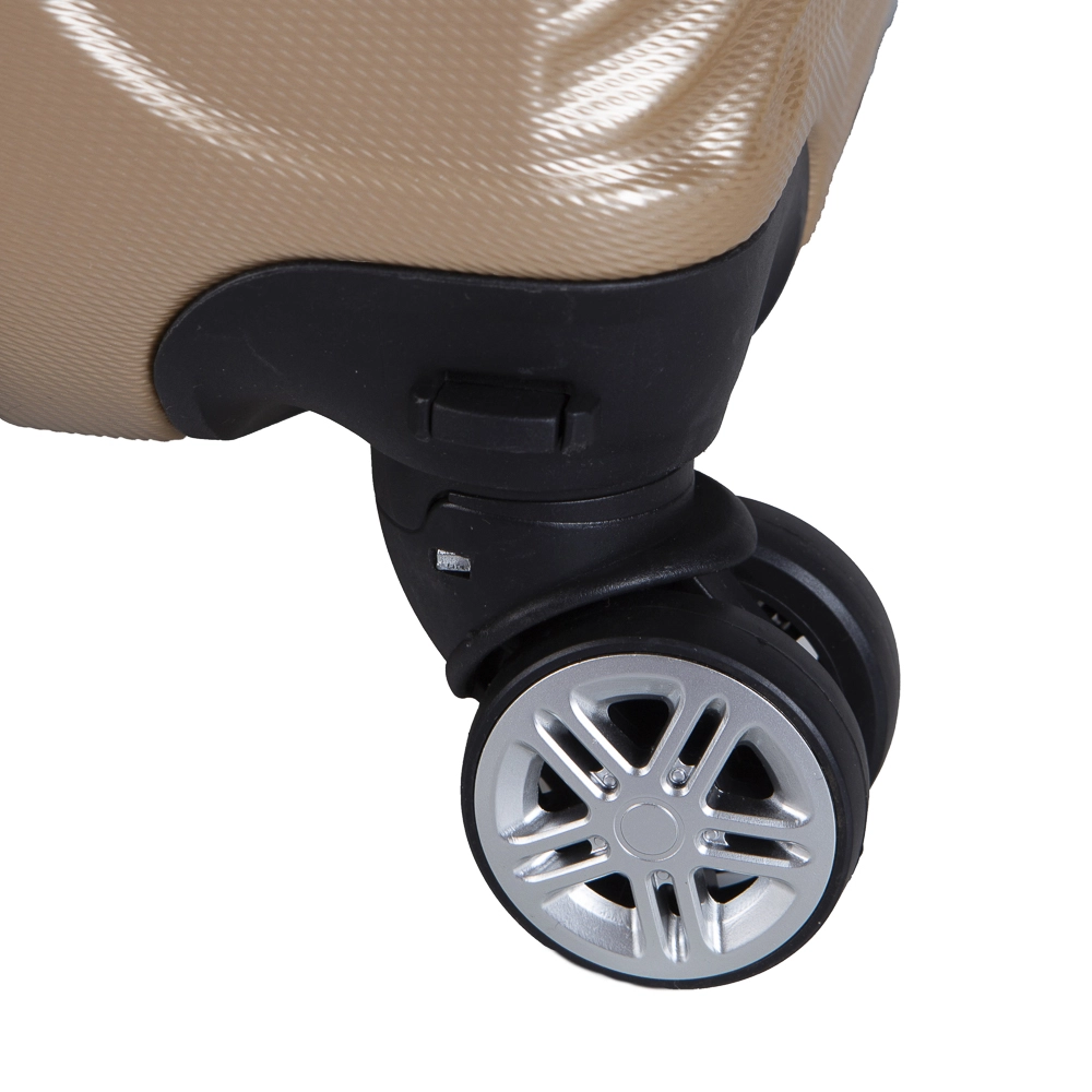 Mala de Bordo Abs para Viagem Yins YS21110 Cadeado Integrado Rodas Duplas Champagne