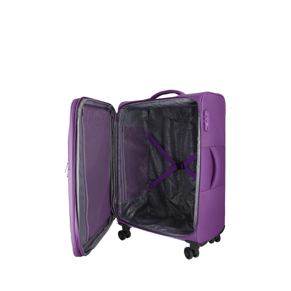 Mala de Bordo American Tourister By Samsonite New Duncan Poliéster Expansível Tsa Roxa