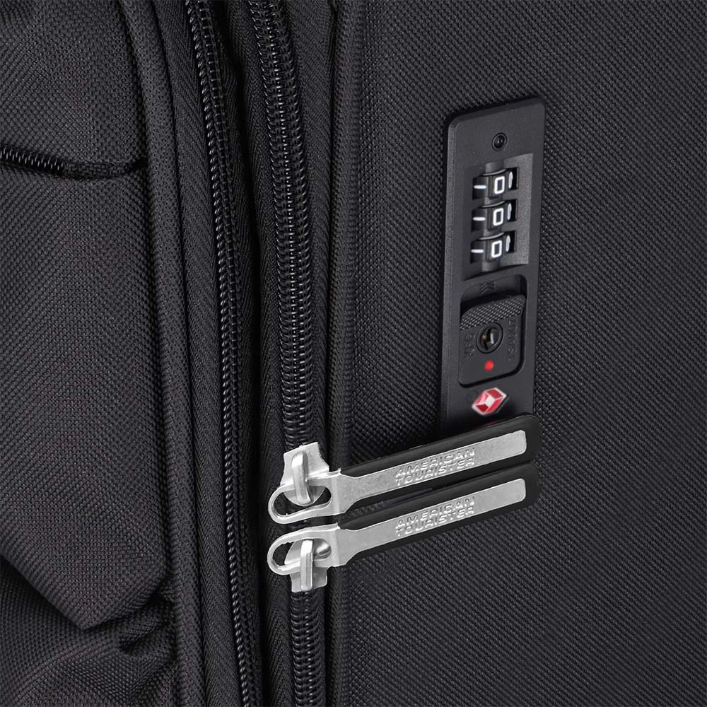 Mala de Bordo American Tourister By Samsonite New Rio Poliéster Expansível Tsa Preta