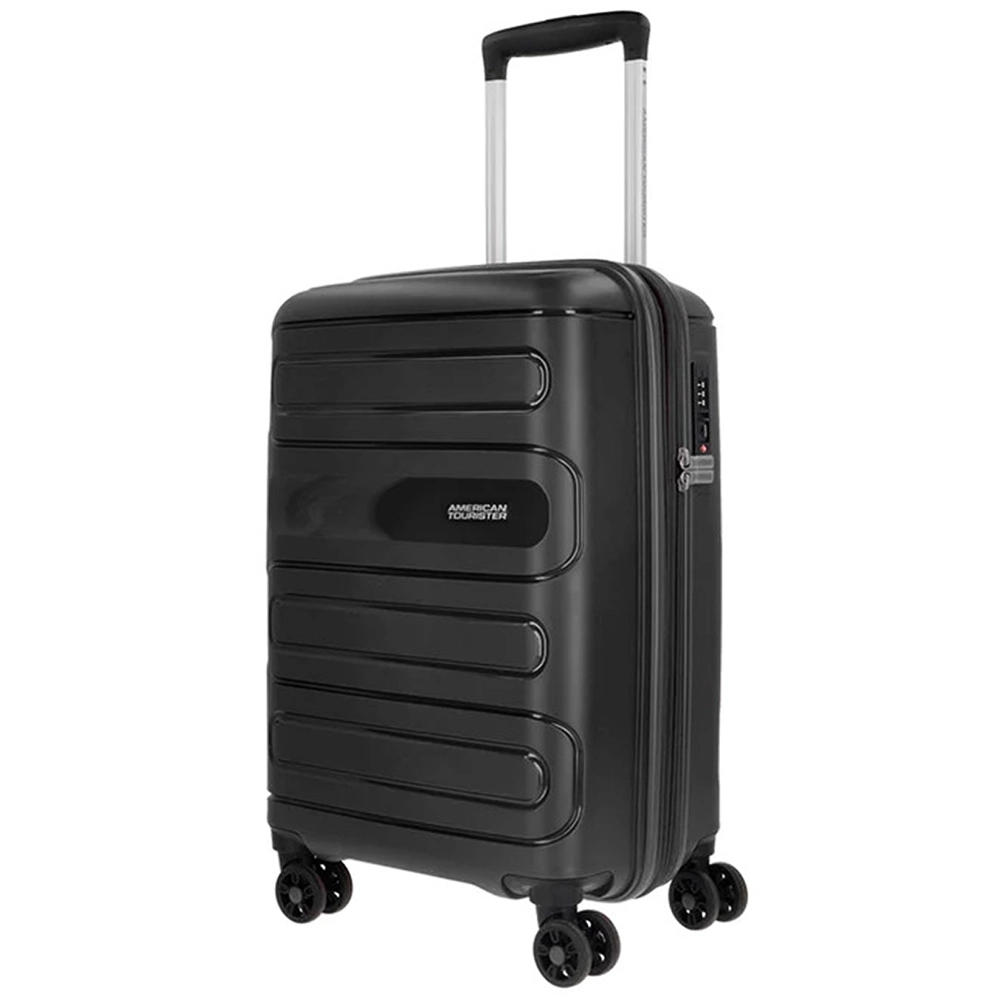 Mala de Bordo Expansível em Polipropileno American Tourister By Samsonite Sunside e Tsa Preto