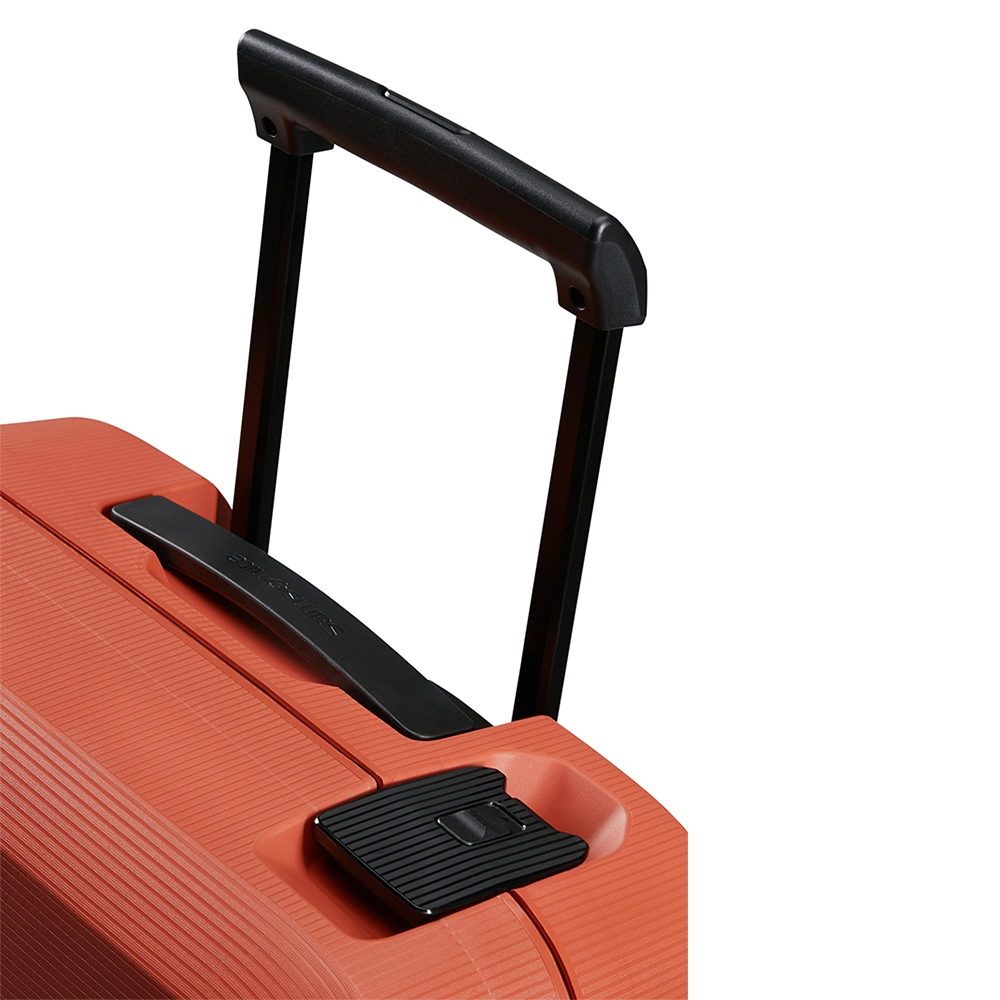 Mala de Bordo Magnum Eco Samsonite Polipropileno Cadeado Tsa e Rodas Duplas Giro 360 Laranja