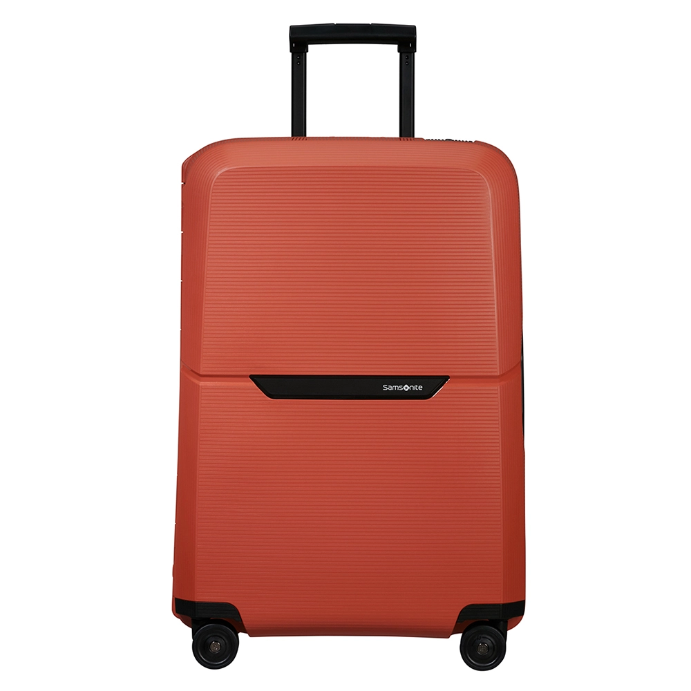 Mala de Bordo Magnum Eco Samsonite Polipropileno Cadeado Tsa e Rodas Duplas Giro 360 Laranja