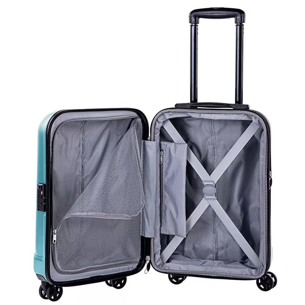 Mala de Bordo Samsonite Fiero Expansível ABS  Expansível Tsa Azul