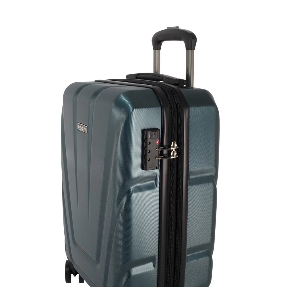 Mala de Bordo Pequena Expansivel em Policarbonato Samsonite Vegas Cadeado Tsa e Rodas Duplas Verde