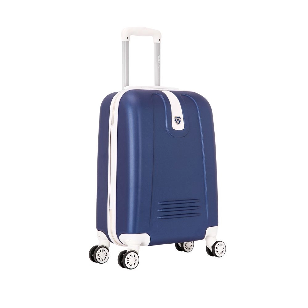 Mala de Bordo Pequena para Viagem Abs Yins Aerolook 01083 Cadeado Integrado Rodas Giro 360 Azul