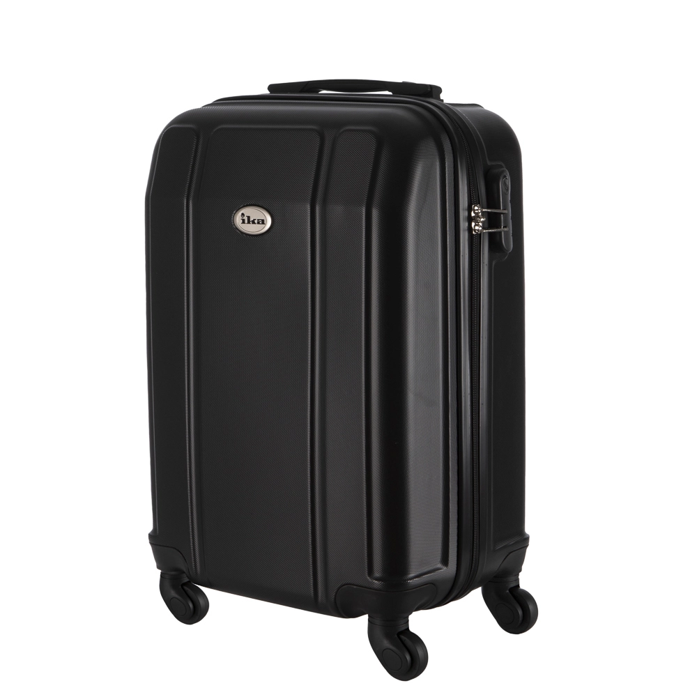 Mala de Bordo Pequena para Viagem Continental em Abs, Cadeado Embutido, Rodas Giro 360  Ika Preta