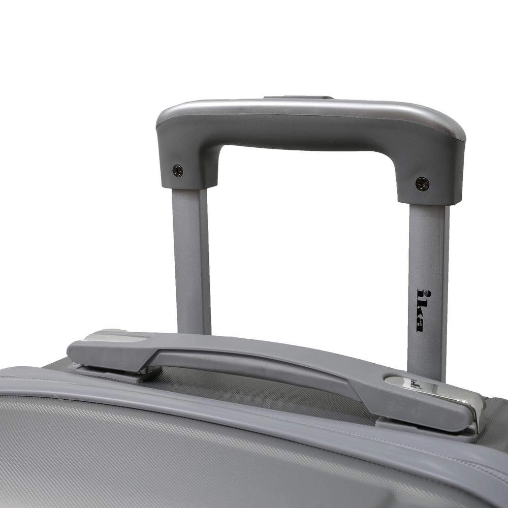 Mala de Bordo Pequena para Viagem em Abs Ika Vanguard Cadeado Integrado Rodas Duplas 360º Cinza
