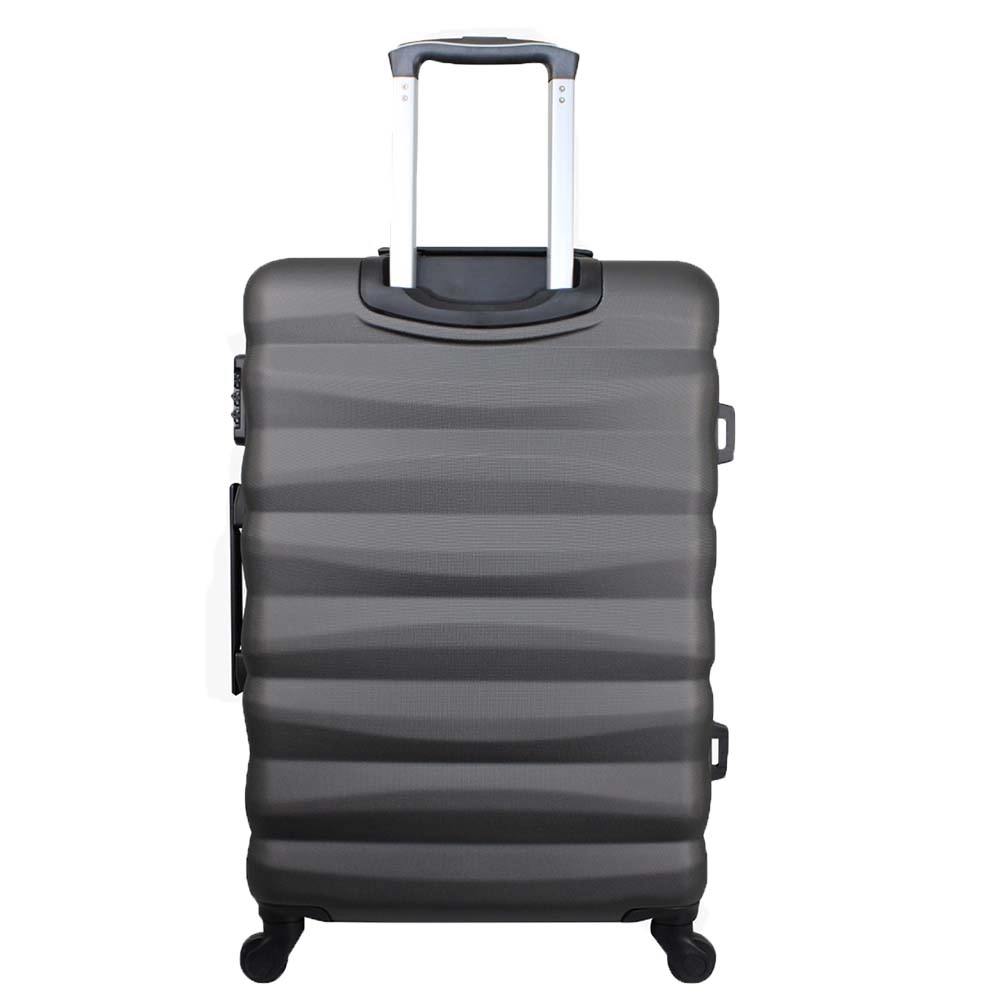 Mala de Bordo Pequena para Viagem em Abs Yins 21089 Cadeado Integrado Rodas Giro 360° Cinza