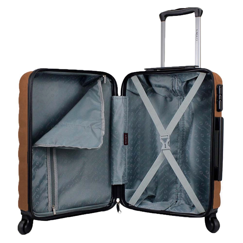 Mala de Bordo Pequena para Viagem em Abs Yins 21089 Cadeado Integrado Rodas Giro 360° Cobre