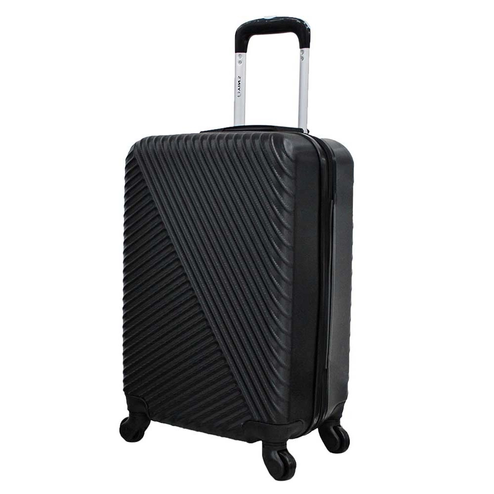 Mala de Bordo Pequena para Viagem em Abs Yins YS21037 Cadeado Integrado Rodas Giro 360 Preto