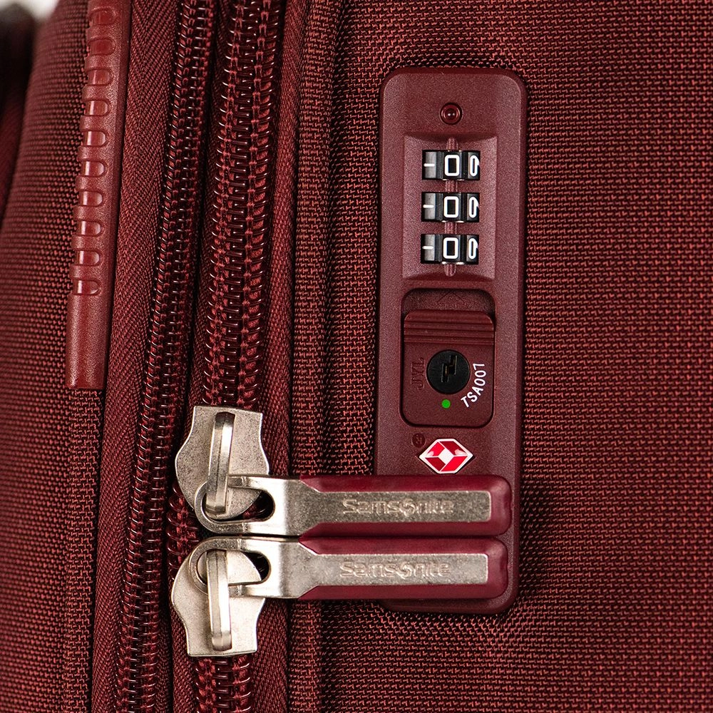 Mala de Bordo Samsonite Kick Air Poliester Expansível Tsa Vermelha