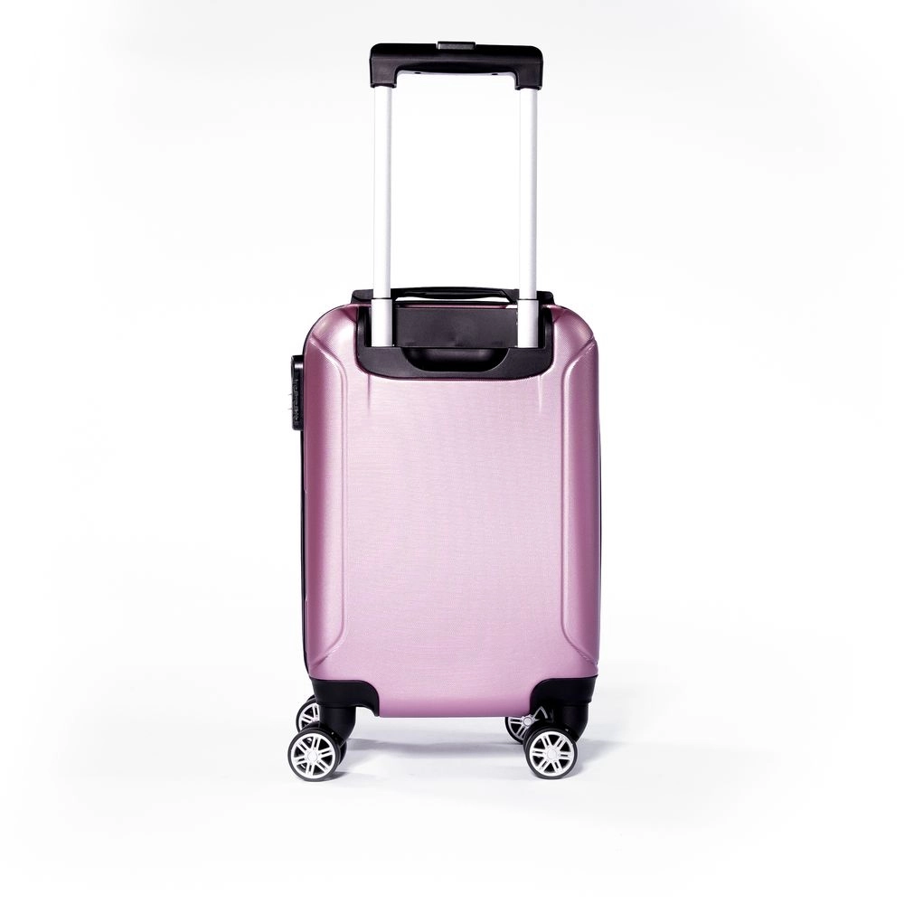 Mala de Bordo Pequena para Viagem Vilabon VB0219 Abs Cadeado Integrado Rodas Duplas 360 Rosa Tam P