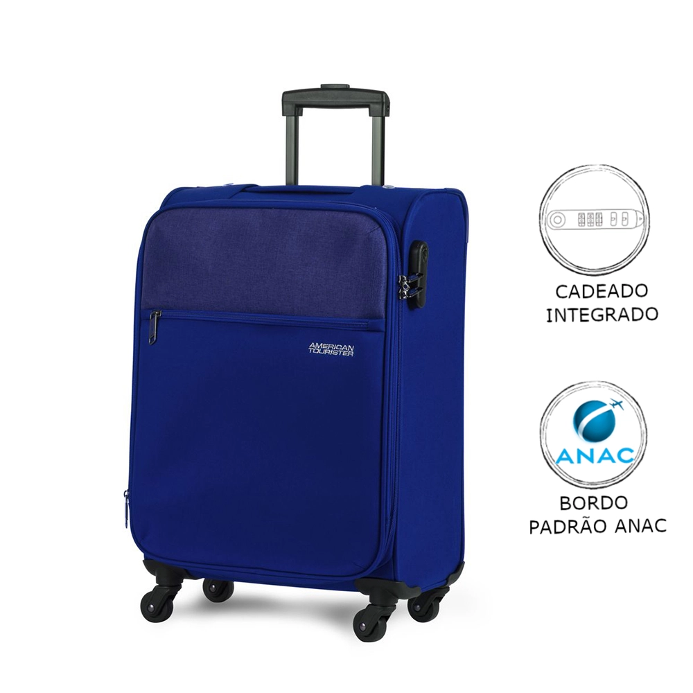 Mala de Bordo Poliester para Viagem American Tourister by Samsonite Frankfurt Cadeado Integrado