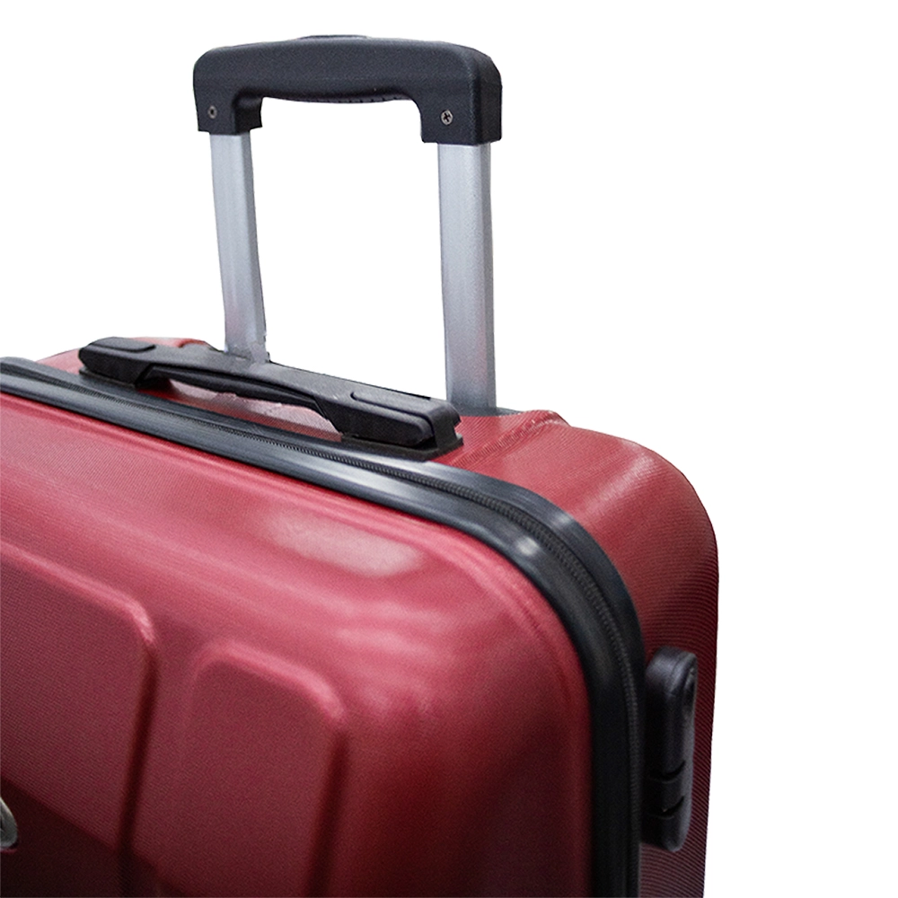 Mala de Viagem Abs Grande Ika Continental Cadeado Embutido Rodas Giro 360 Vermelha