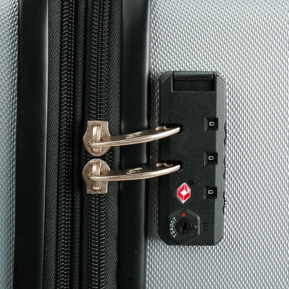 Mala de Viagem Grande Abs Expansível American Tourister By Samsonite Cuiabá Cadeado Tsa Prata