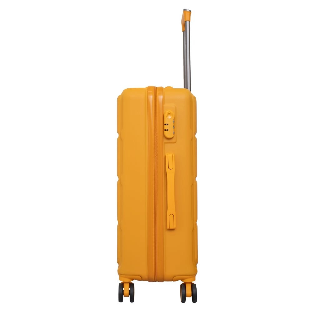 Mala de Viagem Grande Abs Yins 21203 Cadeado Integrado Rodas Duplas Giro 360 Laranja