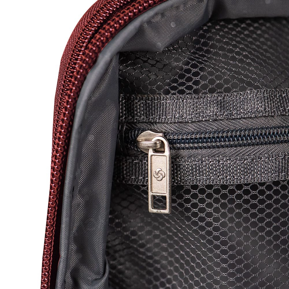 Mala de Viagem Grande em Poliester Samsonite Kick Air Cadeado Tsa e Rodas Duplas 360º Vermelha
