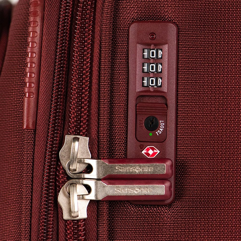 Mala de Viagem Grande em Poliester Samsonite Kick Air Cadeado Tsa e Rodas Duplas 360º Vermelha