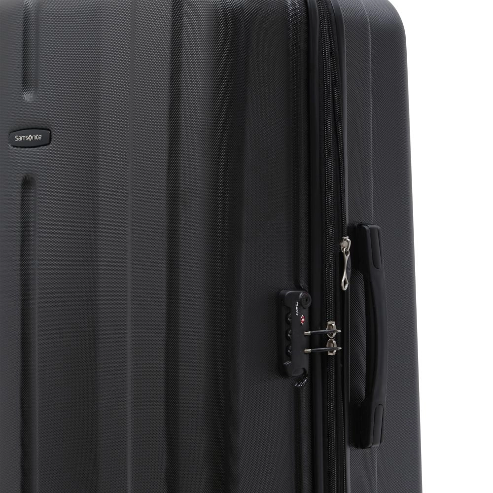 Mala de Viagem Grande Expansível em Abs Samsonite Fiero Cadeado Tsa e Rodas Duplas 360 Preta