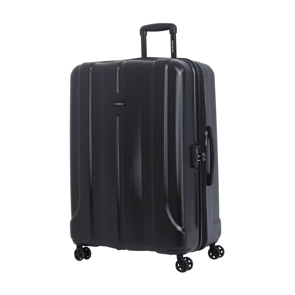 Mala de Viagem Grande Expansível em Abs Samsonite Fiero Cadeado Tsa e Rodas Duplas 360 Preta