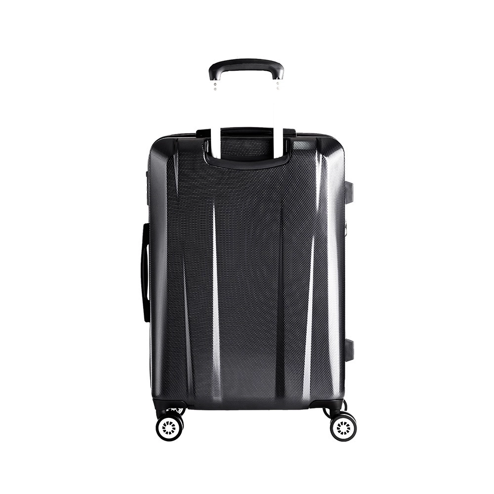 Mala de Viagem Grande Expansível em Policarbonato Samsonite Derby Cadeado Tsa e Rodas Duplas Preta