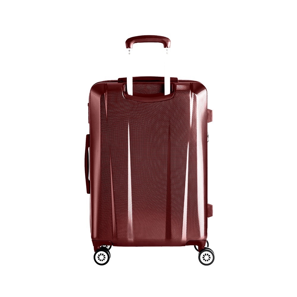 Mala de Viagem Grande Expansível em Policarbonato Samsonite Derby Cadeado Tsa e Rodas Duplas Vermelha