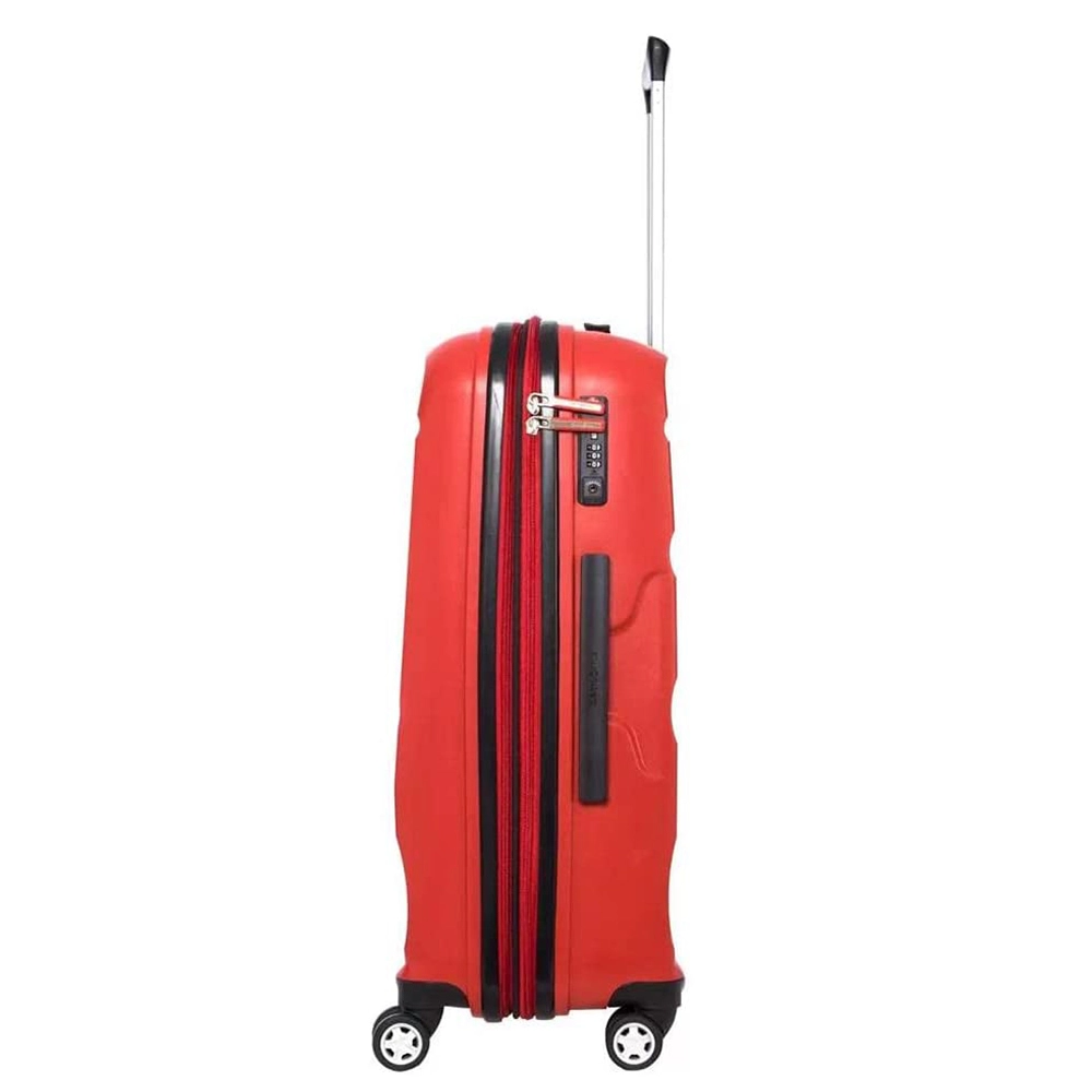 Mala de Viagem Grande Expansível em Polipropileno Samsonite Spin Air Cadeado Tsa Vermelha