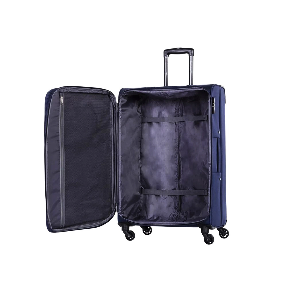 Mala de Viagem Grande Expansível Poliester Samsonite Bahia Cadeado Tsa e Rodas 360 Azul