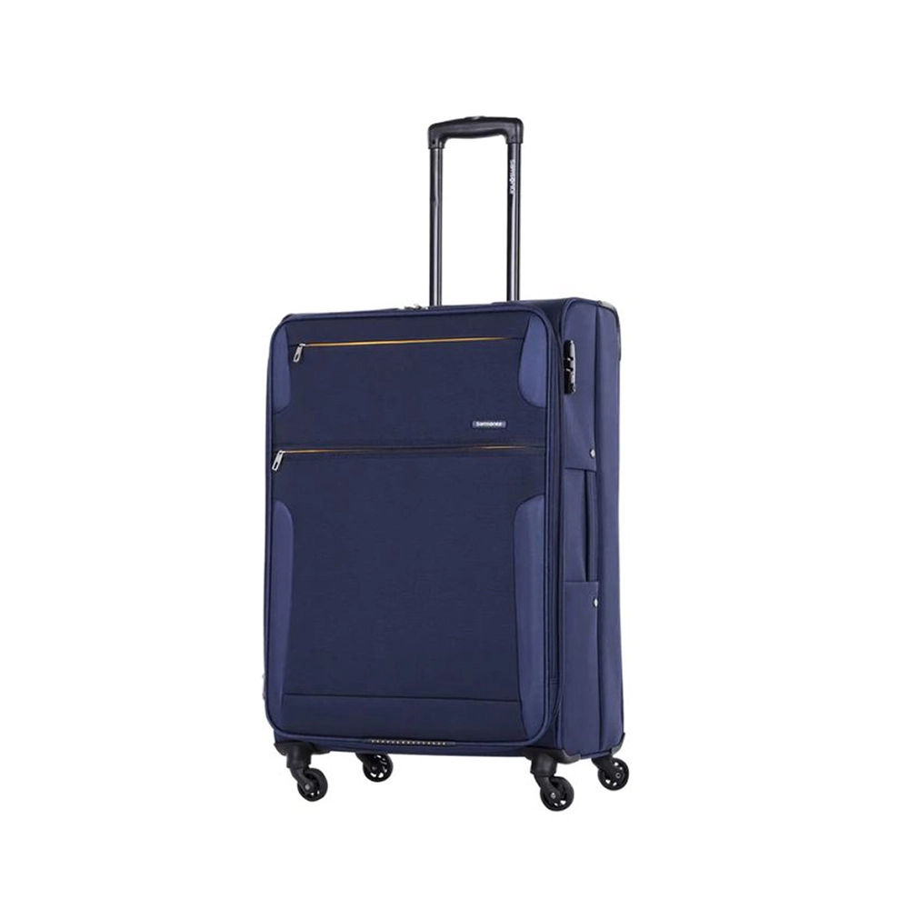 Mala de Viagem Grande Expansível Poliester Samsonite Bahia Cadeado Tsa e Rodas 360 Azul
