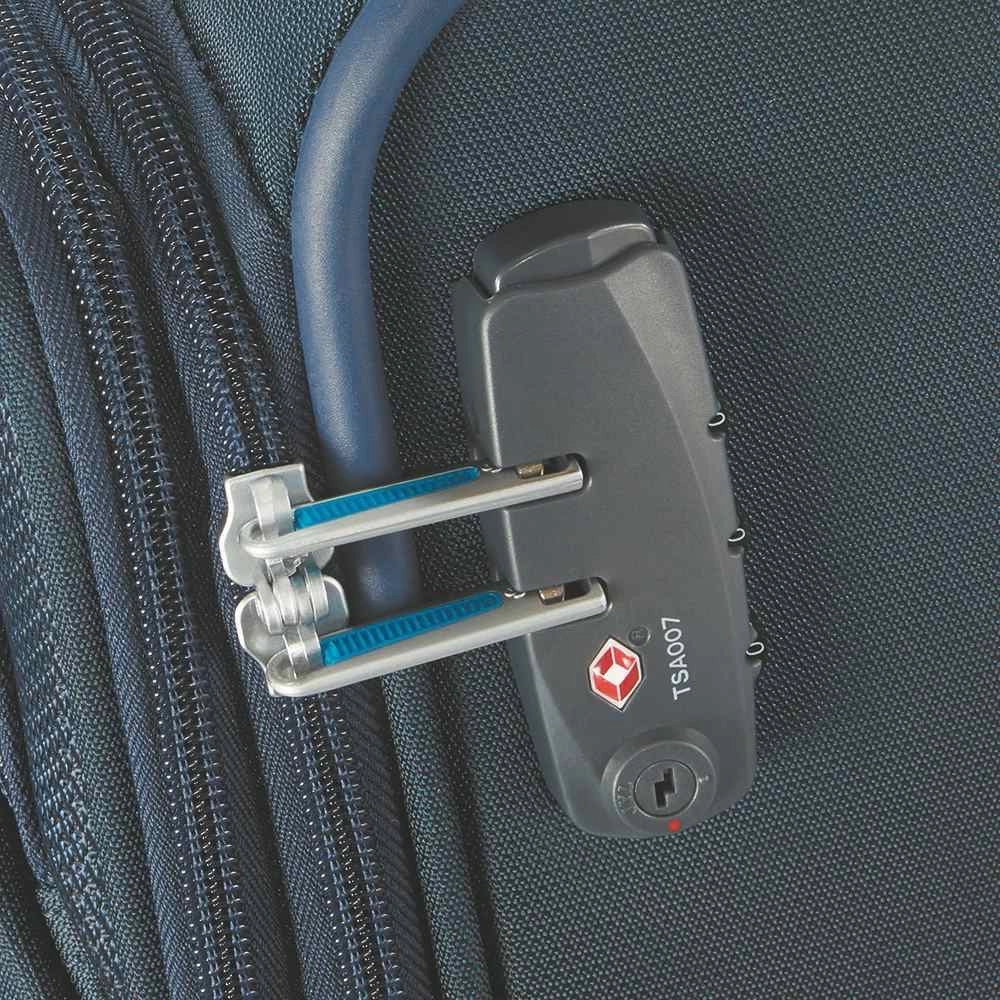 Mala de Viagem Grande Expansível Poliester Samsonite Popsoda Cadeado Tsa e Rodas Duplas Azul Marinho
