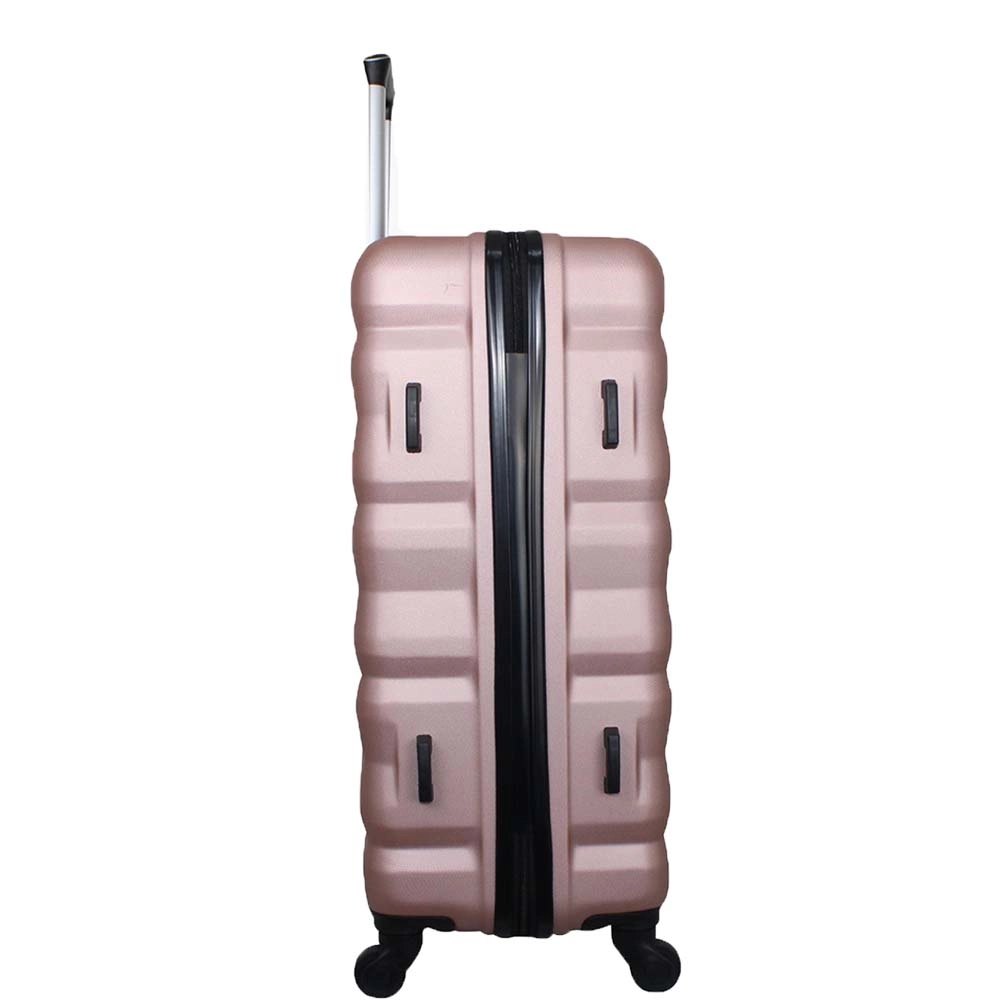 Mala de Viagem Média Abs Yins 21089 Cadeado Embutido Rodas Giro 360º Rosê