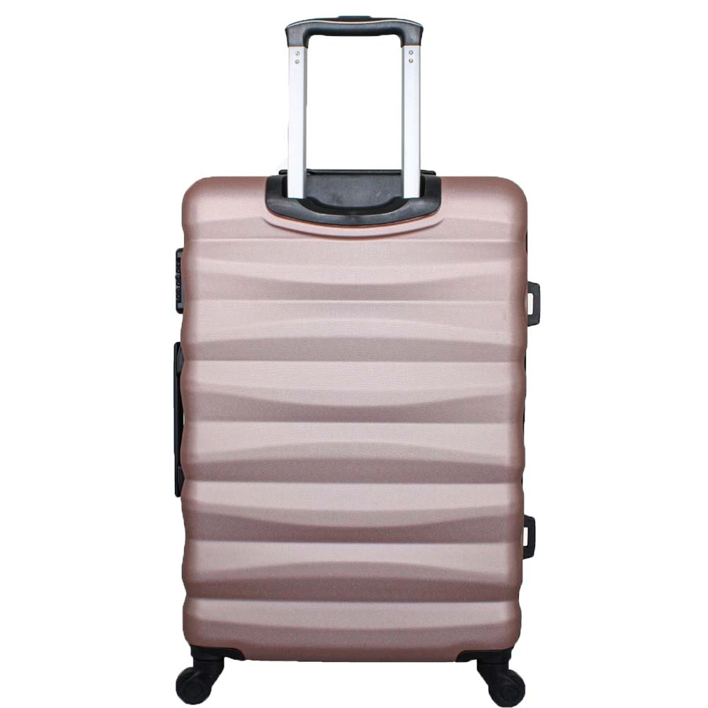 Mala de Viagem Média Abs Yins 21089 Cadeado Embutido Rodas Giro 360º Rosê
