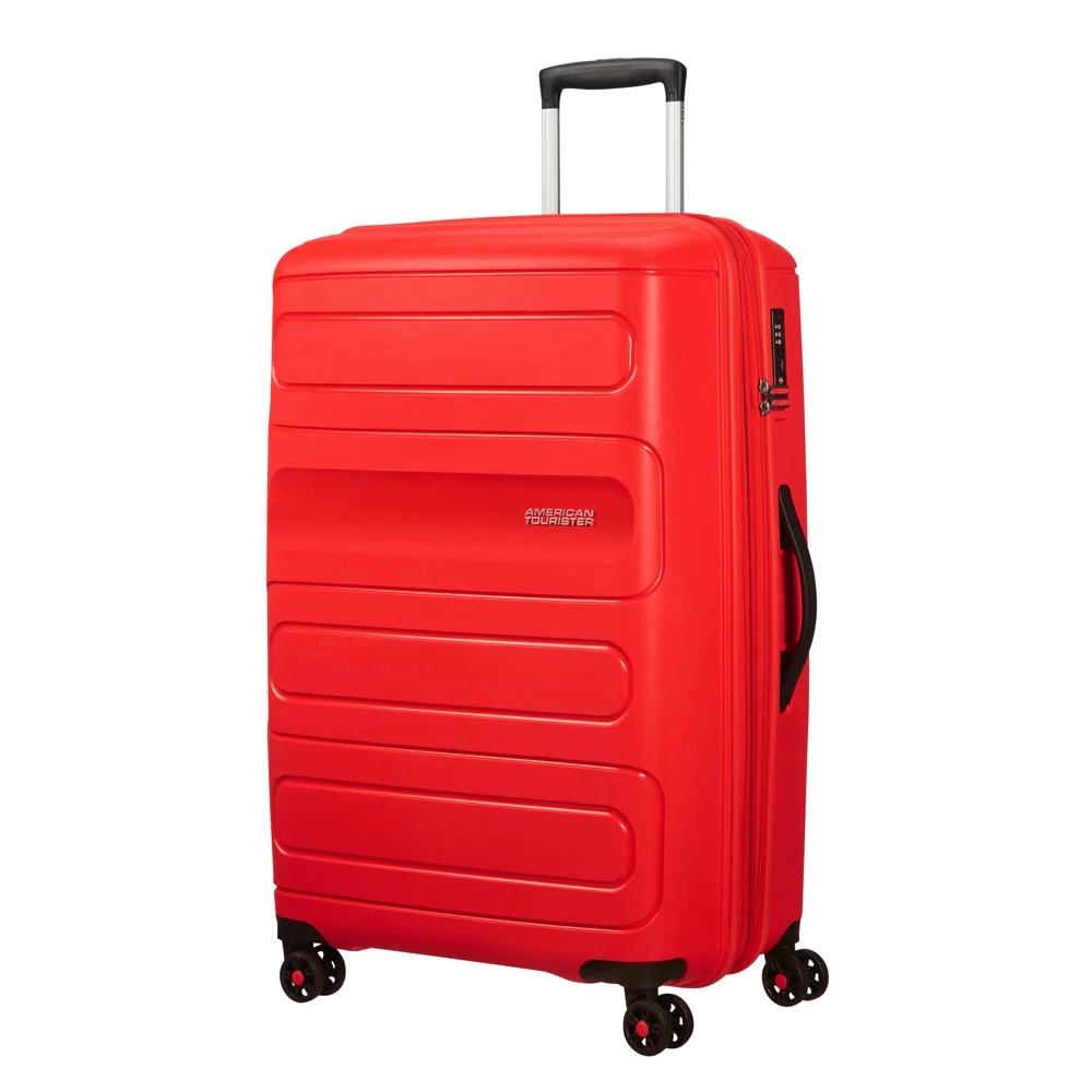 Mala de Viagem Media em Polipropileno American Tourister By Samsonite Sunside Cadeado Tsa Vermelho