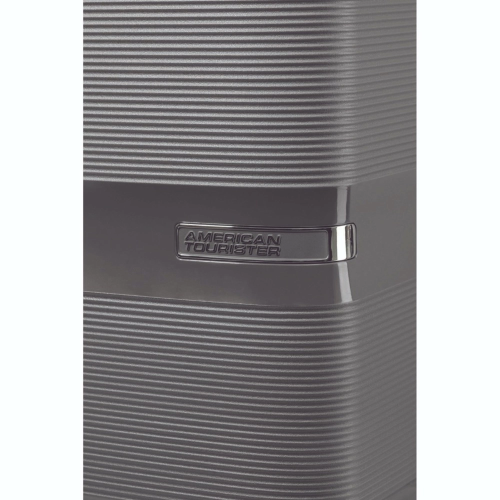 Mala de Viagem Media em Polipropileno American Tourister Linex Cadeado Tsa Titanium