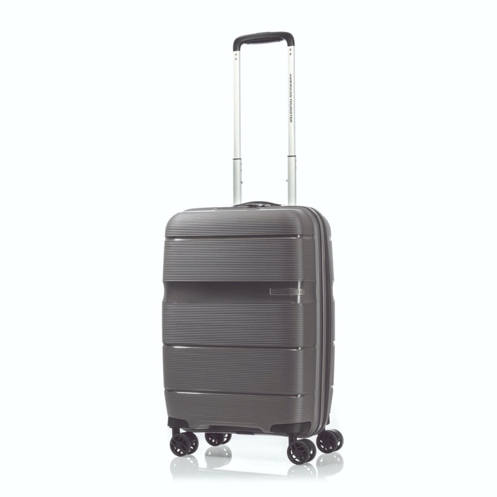 Mala de Viagem Media em Polipropileno American Tourister Linex Cadeado Tsa Titanium