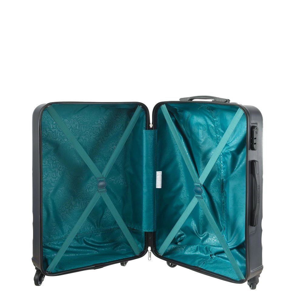 Mala de Viagem Media Exp Abs American Tourister By Samsonite Recife Cadeado Tsa Rodas Duplas Preta