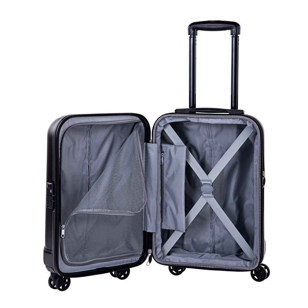 Mala de Viagem Media Expansivel Samsonite Fiero Cadeado Tsa e Rodas Duplas Preta