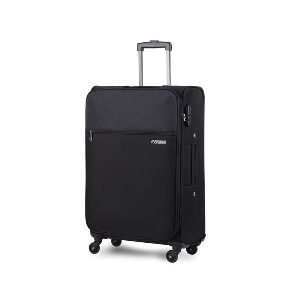 Mala de Viagem Media Poliester American Tourister By Samsonite Frankfurt Cadeado Integrado Preto