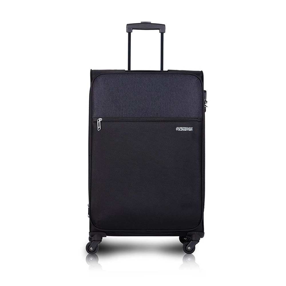 Mala de Viagem Media Poliester American Tourister By Samsonite Frankfurt Cadeado Integrado Preto