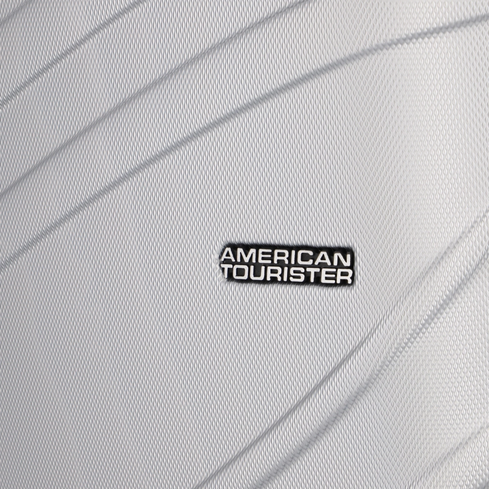 Mala Grande para Viagem Abs American Tourister Tesa By Samsonite Cadeado Integrado Rodas 360 Prata
