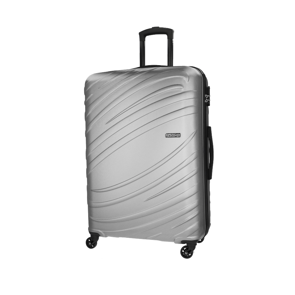 Mala Grande para Viagem Abs American Tourister Tesa By Samsonite Cadeado Integrado Rodas 360 Prata