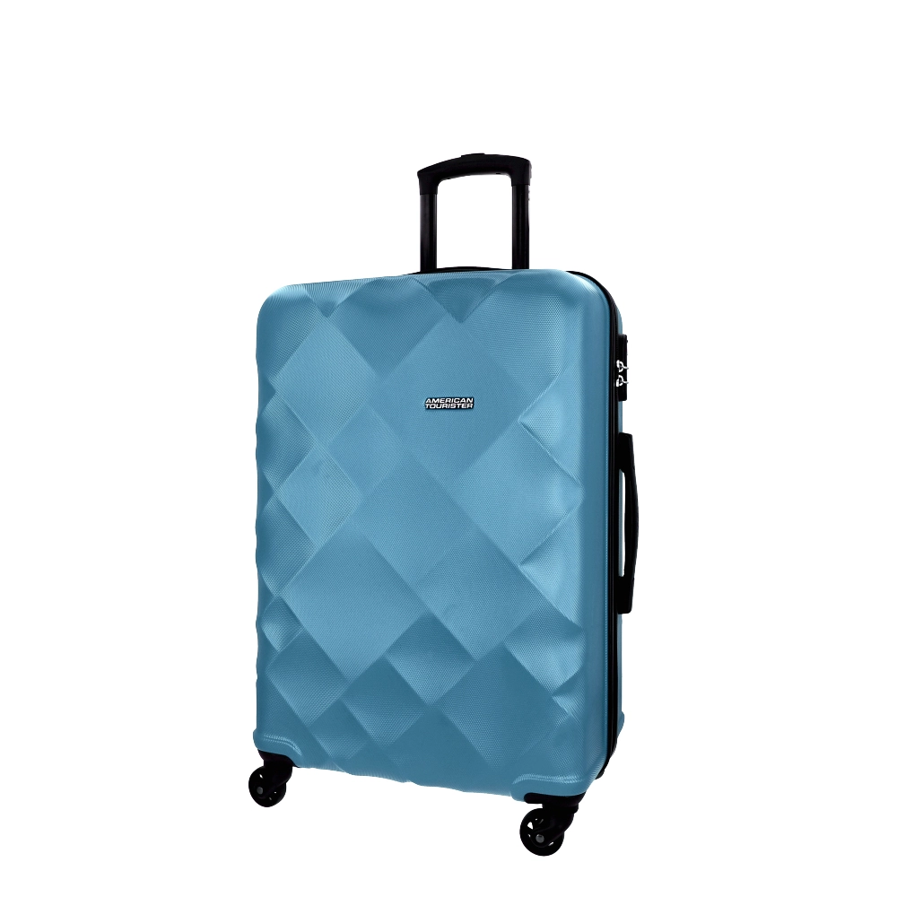 Mala Grande para Viagem Abs American Tourister Universe Cadeado Integrado Rodas 360º Verde Petroleo