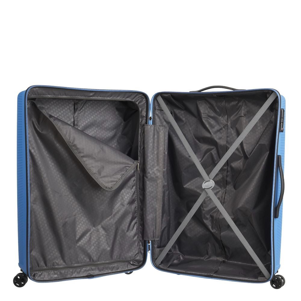 Mala Grande para Viagem Polipropileno American Tourister Camboriu Cadeado Tsa Rodas 360º Azul