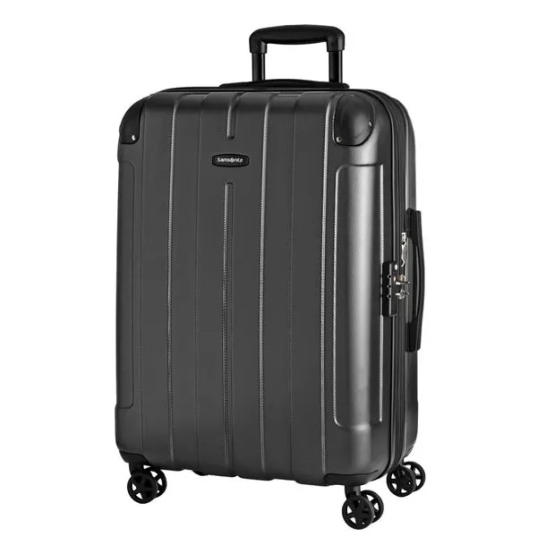 Mala Média de Viagem em Abs Samsonite Eurotravel Spinner Tsa Preta
