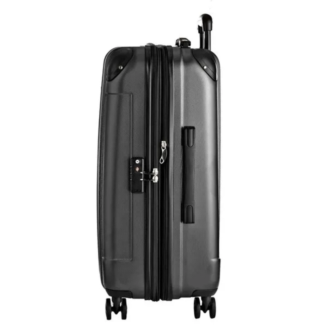 Mala Média de Viagem em Abs Samsonite Eurotravel Spinner Tsa Preta