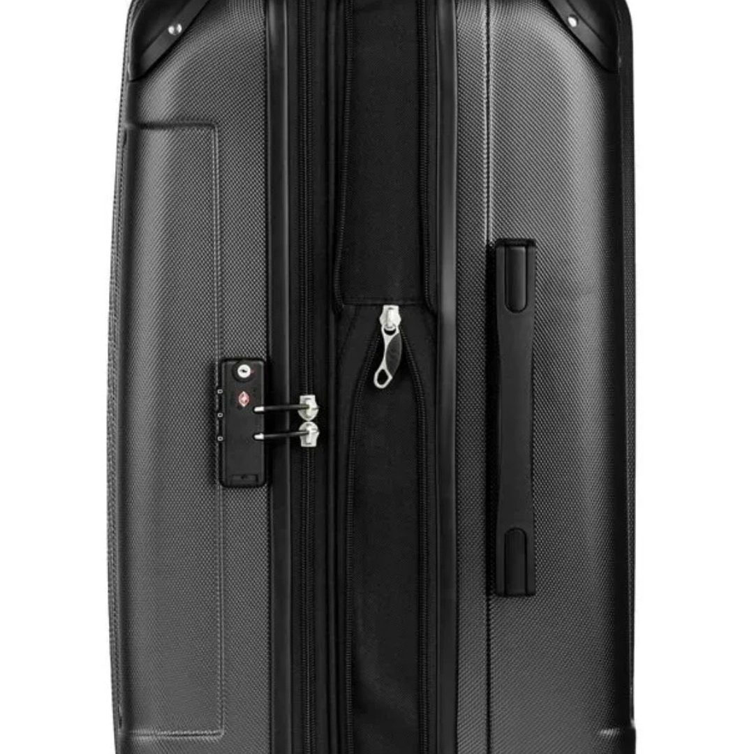 Mala Média de Viagem em Abs Samsonite Eurotravel Spinner Tsa Preta