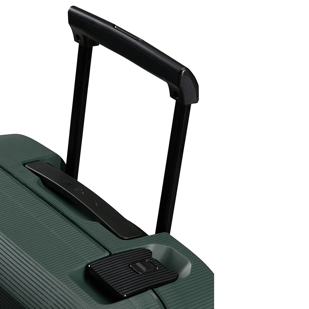 Mala Média Magnum Eco Samsonite Polipropileno Cadeado Tsa e Rodas Duplas Giro 360 Verde
