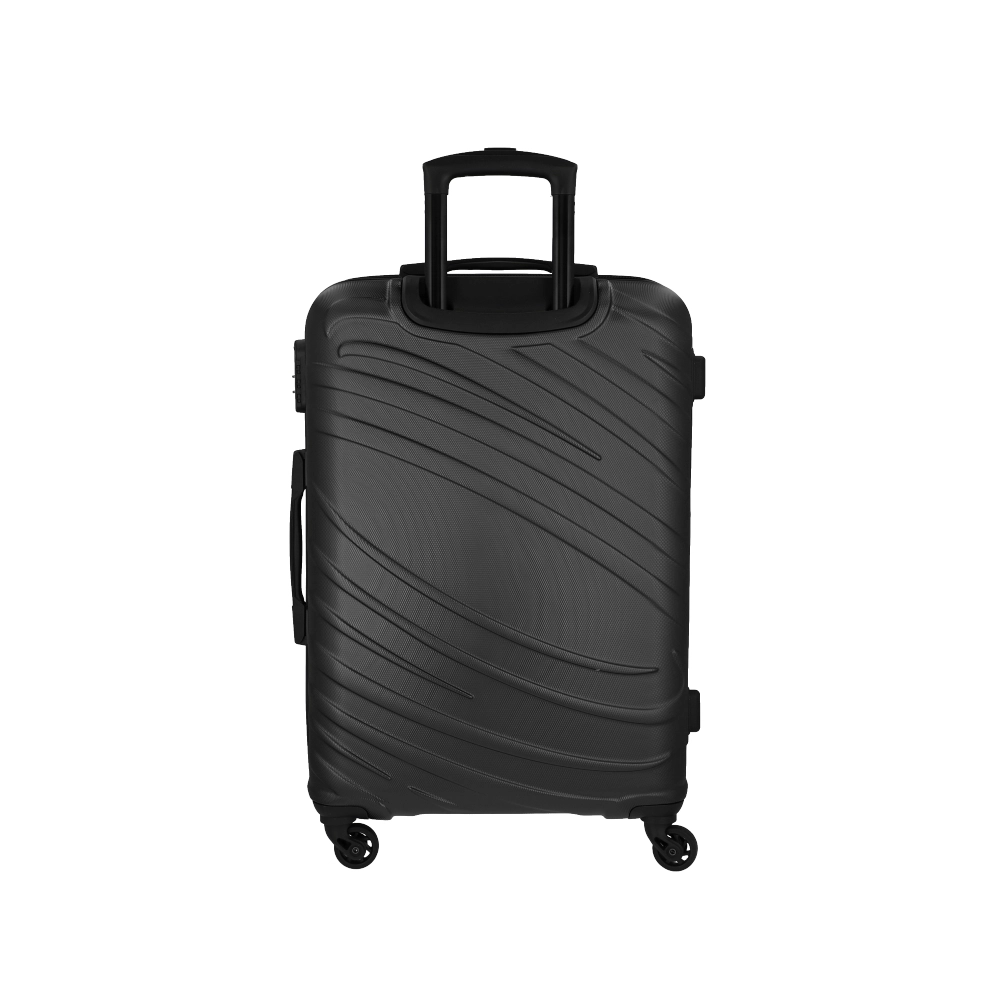 Mala Média para Viagem em Abs American Tourister Tesa Cadeado Integrado Rodas 360º Preta