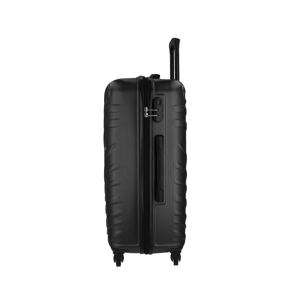 Mala Média para Viagem em Abs American Tourister Tesa Cadeado Integrado Rodas 360º Preta