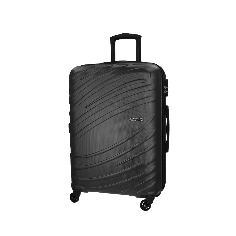 Mala Média para Viagem em Abs American Tourister Tesa Cadeado Integrado Rodas 360º Preta